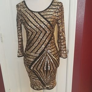 Privately Privileged Dresses - Gold sequins over black. Perfect. Privately Privileged Dresses - Gold sequins over black. Perfect.